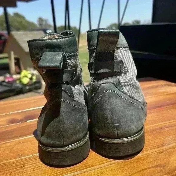 Steve Madden Mens Blue Mayhem Combat Boots, Size 11D, laceup - Picture 3 of 7